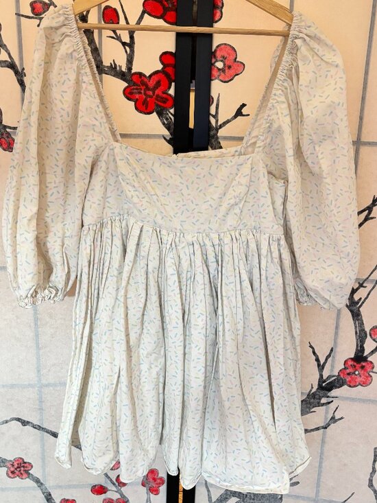 Selkie Dresses & Skirts - Selkie Cotton Puff Sleeve Dress Size M Like New Cottagecore Fairy